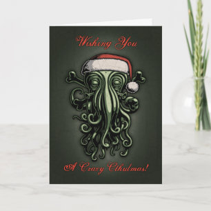 Cartes Pour Fêtes Annuelles Cthulhu Claus (Carte avec salutation intérieure)