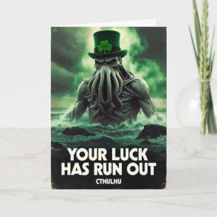 Cartes Pour Fêtes Annuelles Cthulhu Saint-Patrick Votre Chance A Fini