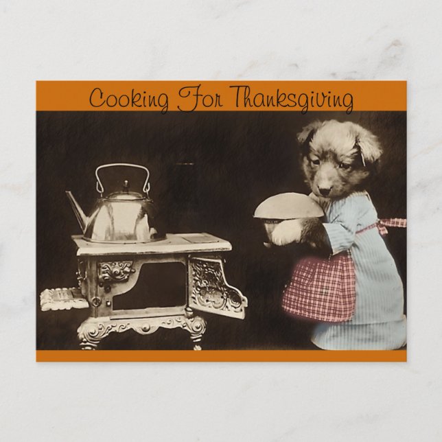 Cartes Pour Fêtes Annuelles Cuisine Pour Thanksgiving (Devant)