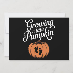 Cartes Pour Fêtes Annuelles Cultiver un petit citrouille d'automne grossesse
