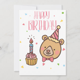 Cartes Pour Fêtes Annuelles cupcake d'anniversaire heureux