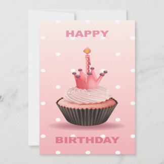 Cartes Pour Fêtes Annuelles cupcake d'anniversaire heureux