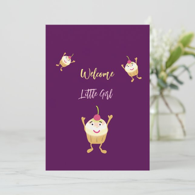Cartes Pour Fêtes Annuelles cupcakes amusants (Debout devant)