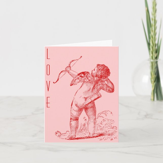 Cartes Pour Fêtes Annuelles Cupid vintage (Devant)
