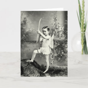 Cartes Pour Fêtes Annuelles Cupidon 1880 au travail