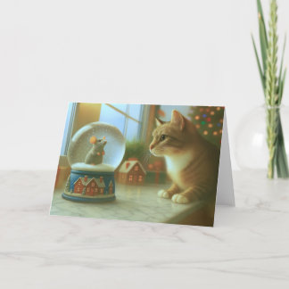 Cartes Pour Fêtes Annuelles Curieux Whiskers et Noël de la Souris