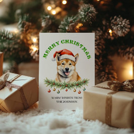Cartes Pour Fêtes Annuelles Custom Aussie Wildlife Dingo Family Christmas Card