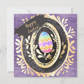 Cartes Pour Fêtes Annuelles Custom Family Happy Easter Watercolour Egg