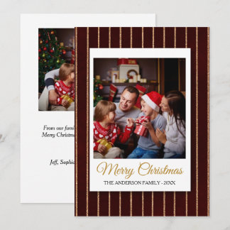 Cartes Pour Fêtes Annuelles Custom Family Photo Christmas Card