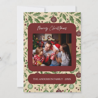 Cartes Pour Fêtes Annuelles Custom Family Photo Christmas Card