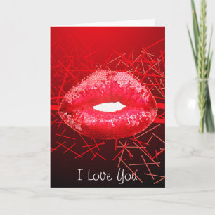 Cartes Pour Fêtes Annuelles Custom Love m'embrasser et les coeurs valentine