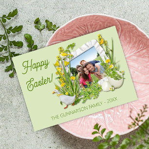 Cartes Pour Fêtes Annuelles Custom Photograph Frame Happy Easter Greeting