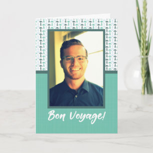 Cartes Pour Fêtes Annuelles Customizable Photo, Bon Voyage Cruise Anchors