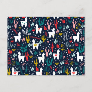 Cartes Pour Fêtes Annuelles Cute Alpaca