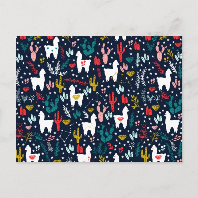 Cartes Pour Fêtes Annuelles Cute Alpaca (Devant)