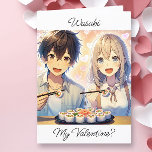 Cartes Pour Fêtes Annuelles Cute Anime Sushi Pun Saint Valentin Photo