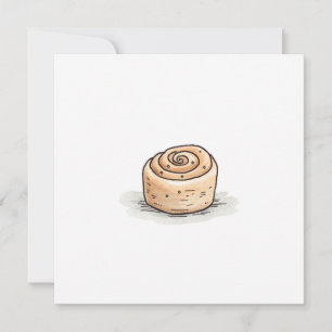 Cartes Pour Fêtes Annuelles Cute aquarelle cannelle rouleau