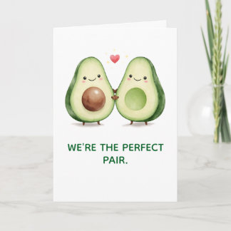 Cartes Pour Fêtes Annuelles Cute Avocado Valentines Day Card