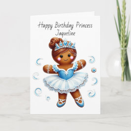 Cartes Pour Fêtes Annuelles cute ballerina gingerbread girl birthday Card