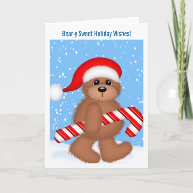 Cartes Pour Fêtes Annuelles Cute Bear (Devant)