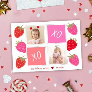 Cartes Pour Fêtes Annuelles Cute Berry Sweet Kids Photo Saint Valentin