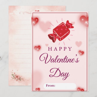 Cartes Pour Fêtes Annuelles Cute Candy Love Valentine’s Day Card