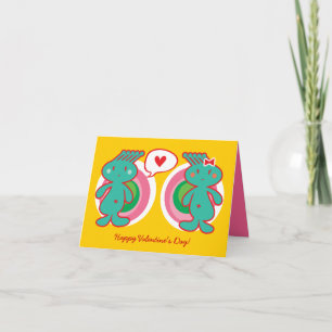 Cartes Pour Fêtes Annuelles Cute Cartoon Boy Girl Couple Heureuse Sainte-Valen