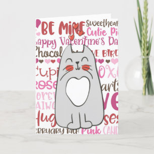 Cartes Pour Fêtes Annuelles Cute Cartoon Chat Saint-Valentin