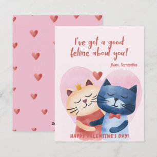 Cartes Pour Fêtes Annuelles Cute Cats Punny Funny Enfants Valentines Jour