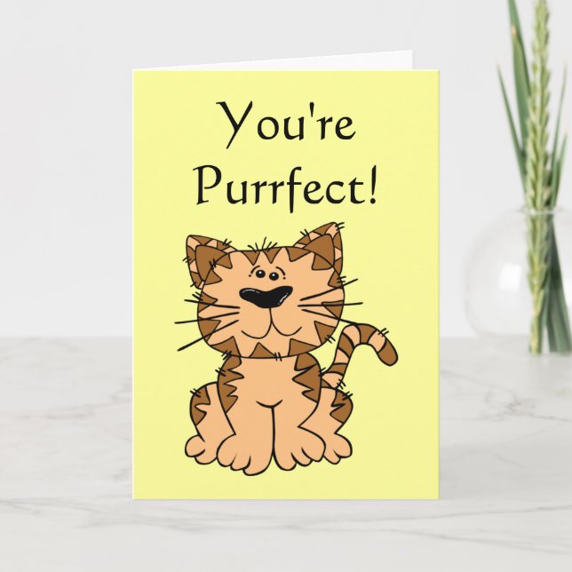 Cartes Pour Fêtes Annuelles Cute chat caricature - Vous êtes parfait - Valenti (Devant)