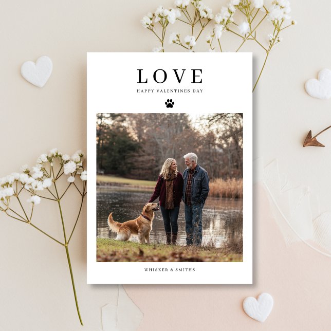 Cartes Pour Fêtes Annuelles Cute Chien Valentines Golden Retriever Family Phot (Créateur téléchargé)