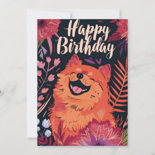 Cartes Pour Fêtes Annuelles Cute Chow Chow Joyeux anniversaire
