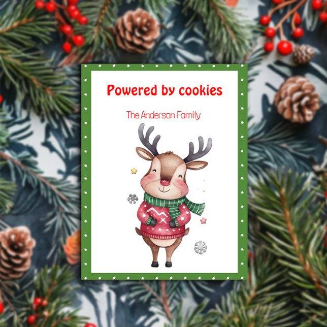 Cartes Pour Fêtes Annuelles Cute christmas reindeer funny wish retro Postcard (Créateur téléchargé)