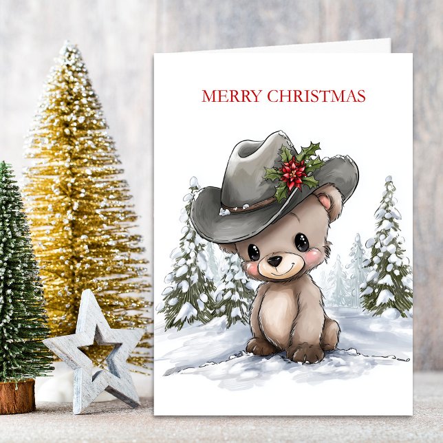 Cartes Pour Fêtes Annuelles Cute Christmas Teddy Bear (Créateur téléchargé)