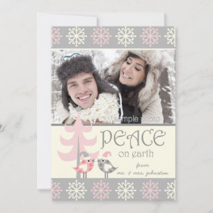 CARTES POUR FÊTES ANNUELLES CUTE COUPLE'S FIRST CHRISTMAS HOLIDAY PHOTO CARD