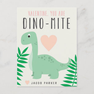 Cartes Pour Fêtes Annuelles Cute Dinosaur Classroom Valentine