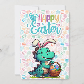 Cartes Pour Fêtes Annuelles Cute, Easter bunny dinosaur
