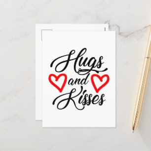 Cartes Pour Fêtes Annuelles Cute embrasse Valentine