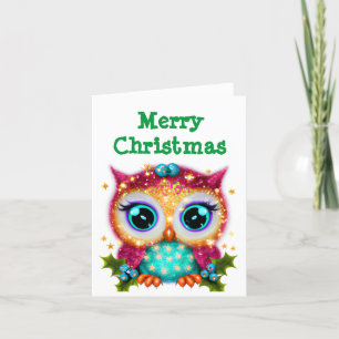 Cartes Pour Fêtes Annuelles Cute et adorable Kawaii Baby Owl