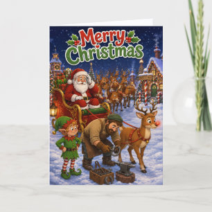 Cartes Pour Fêtes Annuelles Cute Farrier Client Appréciation Entreprise Hiver