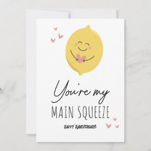 Cartes Pour Fêtes Annuelles Cute Funny Lemon Squeeze Coeurs Bonne Anniversaire
