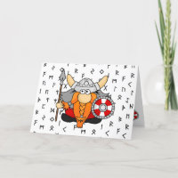 Cute Funny Petit Viking Guerrier avec Runes