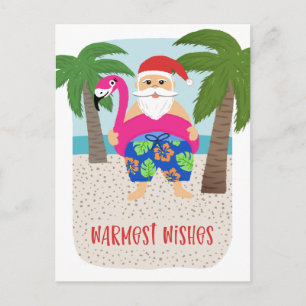 Cartes Pour Fêtes Annuelles Cute Funny Tropical Santa Christmas
