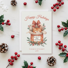 Cartes Pour Fêtes Annuelles Cute Ginger Cat Ne S'Ouvre Pas Avant Noël