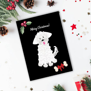 Cartes Pour Fêtes Annuelles Cute Girl Maltese Chien personnalisable