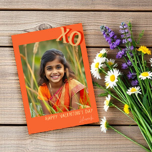 Cartes Pour Fêtes Annuelles Cute Girl Valentine Pastel XO