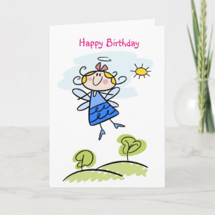 Cartes Pour Fêtes Annuelles Cute Godgirl Angel Personnalisé