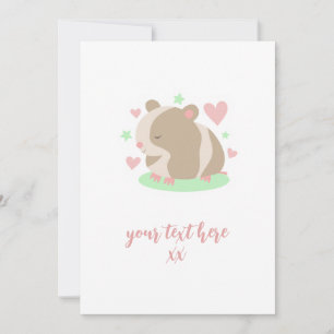 Cartes Pour Fêtes Annuelles Cute Hamster