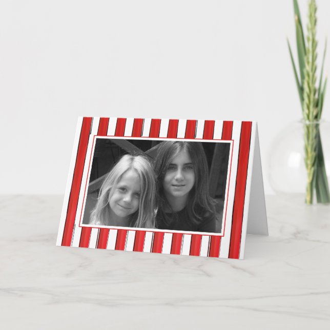 Cartes Pour Fêtes Annuelles Cute Jingle Bells Fun Simple 1 Famille Photo (Devant)