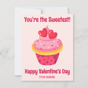 Cartes Pour Fêtes Annuelles Cute Kids Classroom Saint Valentin Sweet Cupcake